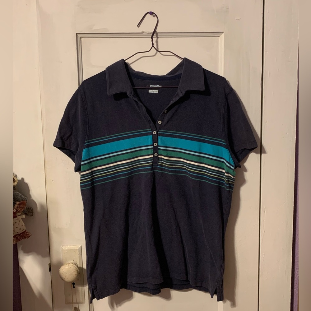 St. John’s Bay Women’s Striped Collared Tee